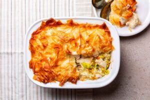 Joe Wick’s Super Tasty Chicken and Mushroom Filo Pie